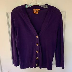 Tory Burch Purple Cardigan